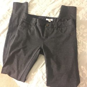 Gray stretch skinny ankle pants
